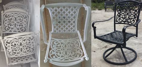 This stuff wipes on and wipes off, no buffing, no fuss. . Refinish cast aluminum patio furniture near me